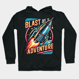 Blast off to Adventure - Retro Hoodie